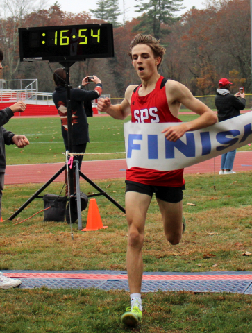 Owen Gorenc from St. Paul's School was the winner of the boys race in a time of 16:54